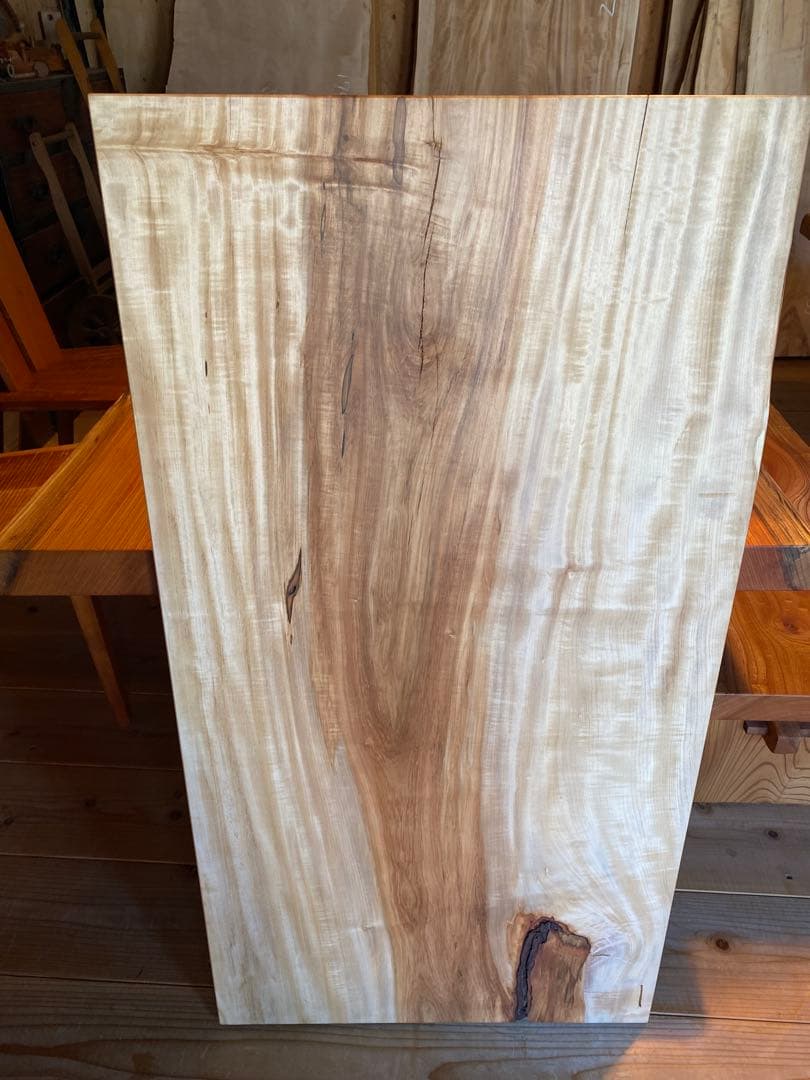 栃一枚板　スポルテッド杢　天板