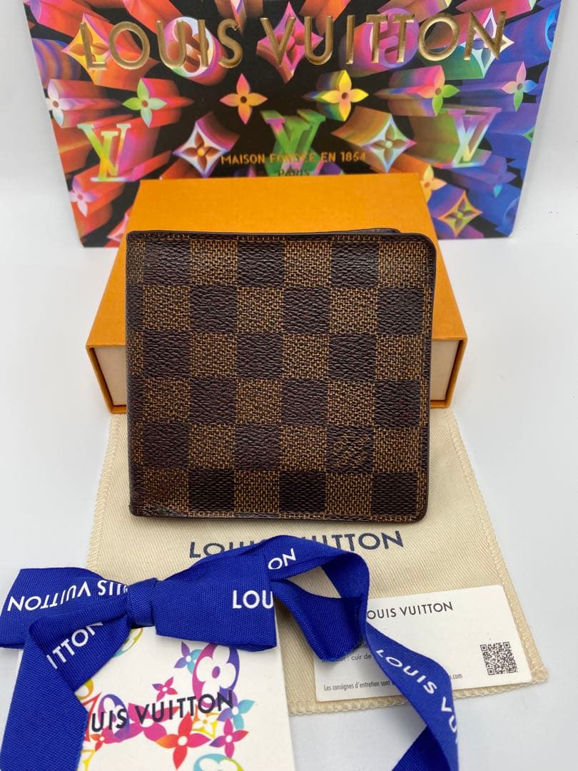 人気✨ルイ・ヴィトン ダミエ ポルトフォイユ マルコ コンパクト 二つ折り財布
