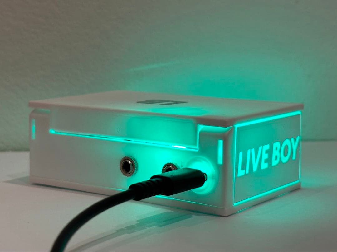 ※12Vモデル※【LIVEBOY V2】【AUX】ホワイト リバーブユニット