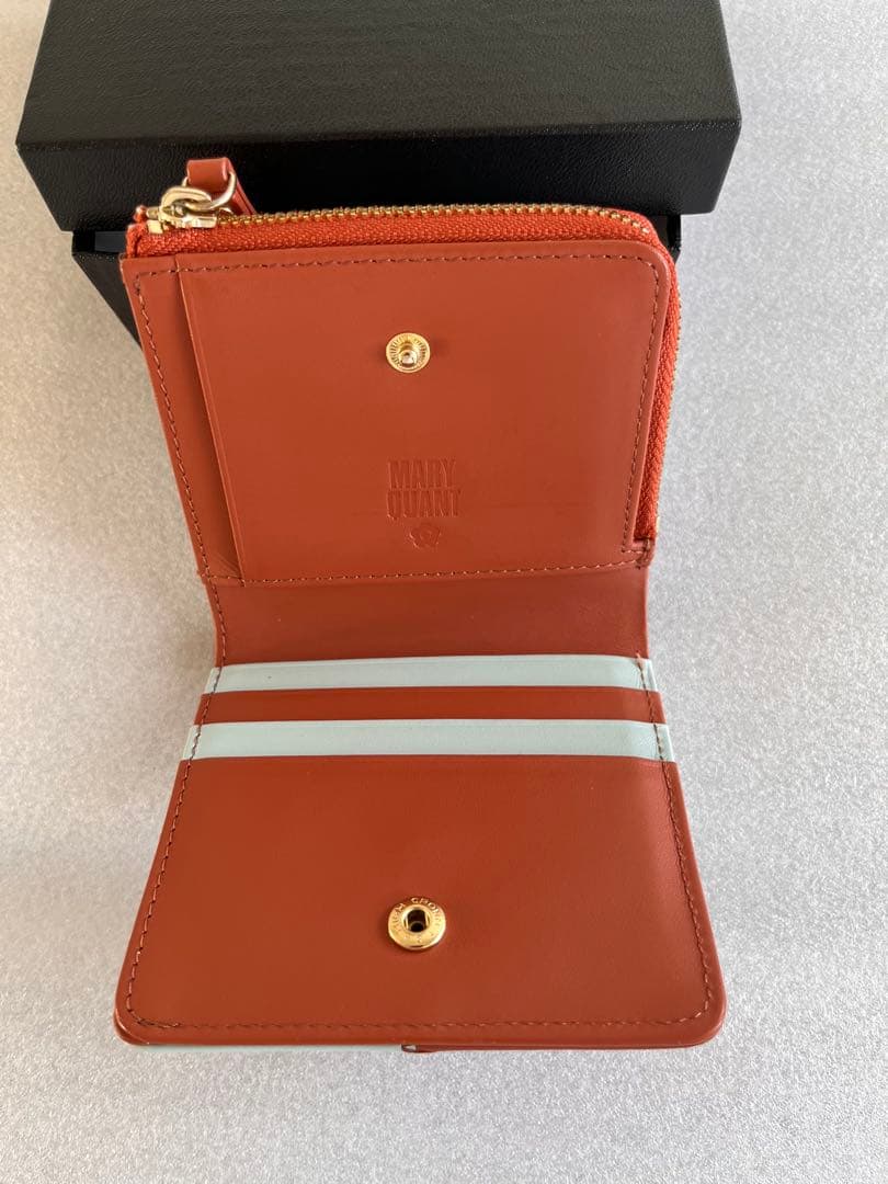 【希少品】MARY QUANT パッチワーク ウォレット 二つ折り財布 未使用品