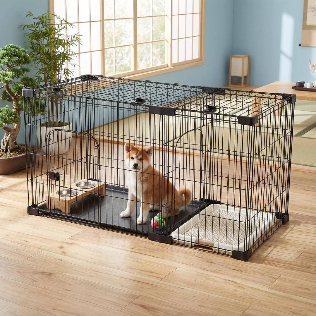 【新品】Yuil ペットケージ 屋根付き 室内外兼用