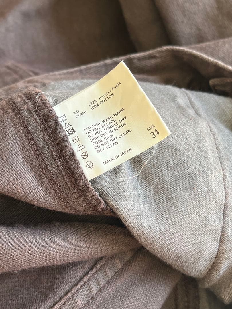 SHISHIKUI シシクイ Painter pants / BROWN 34