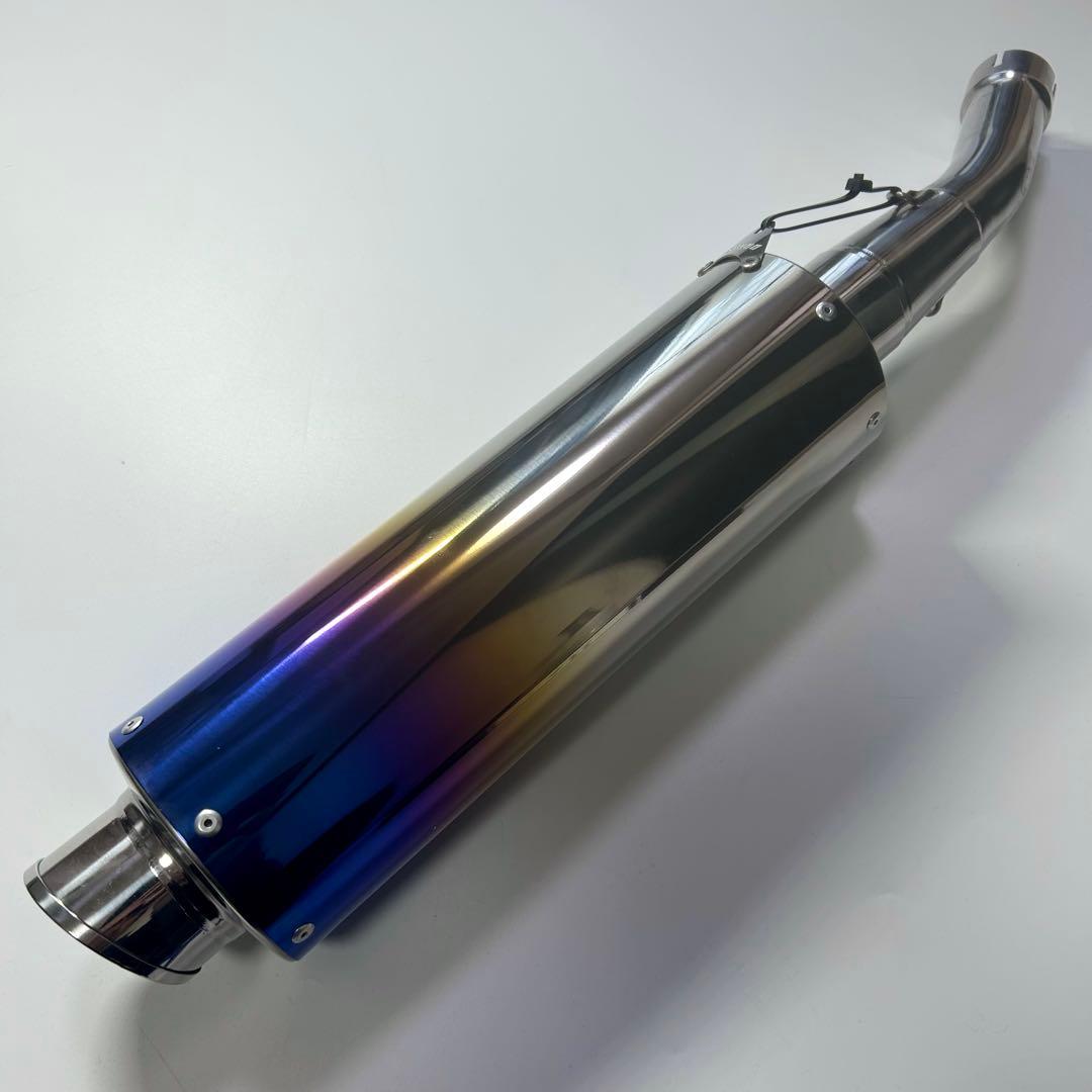 南海 MAX-COMPスリップオンマフラー Ninja250 チタンブルーステン