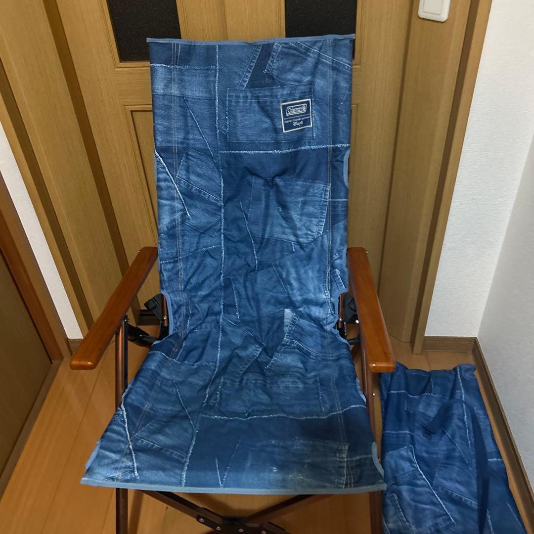 【廃盤品】コールマン　レイチェア　デニム　アウトドア　折りたたみ　収納袋