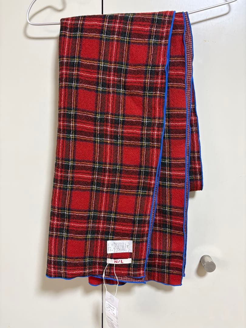 ウールガーゼチェックカラーラインストール N/L新品
