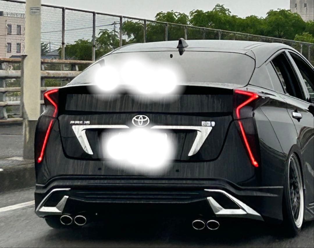 白玉 50プリウスマフラー中間リアセット ワンオフマフラーストレート