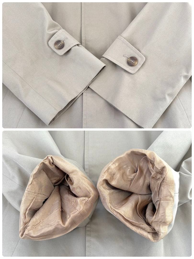 美品　アクアスキュータム　ライナー付きステンカラーコート　イングランド製