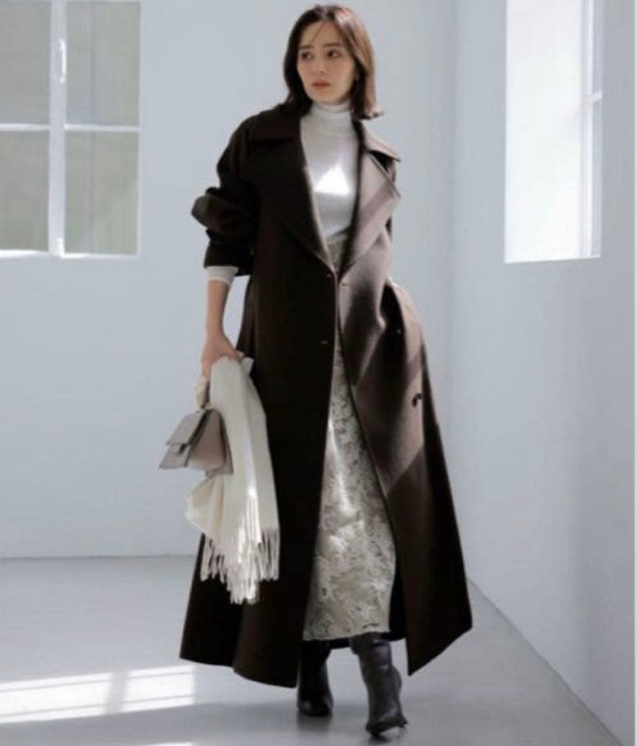 最終お値下げ■anuans アニュアンス■ウールトレンチコート■ブラウン