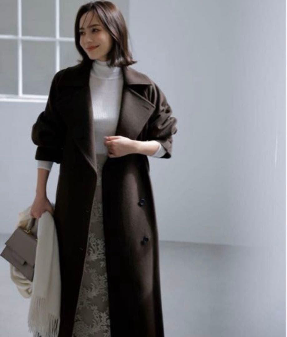 最終お値下げ■anuans アニュアンス■ウールトレンチコート■ブラウン