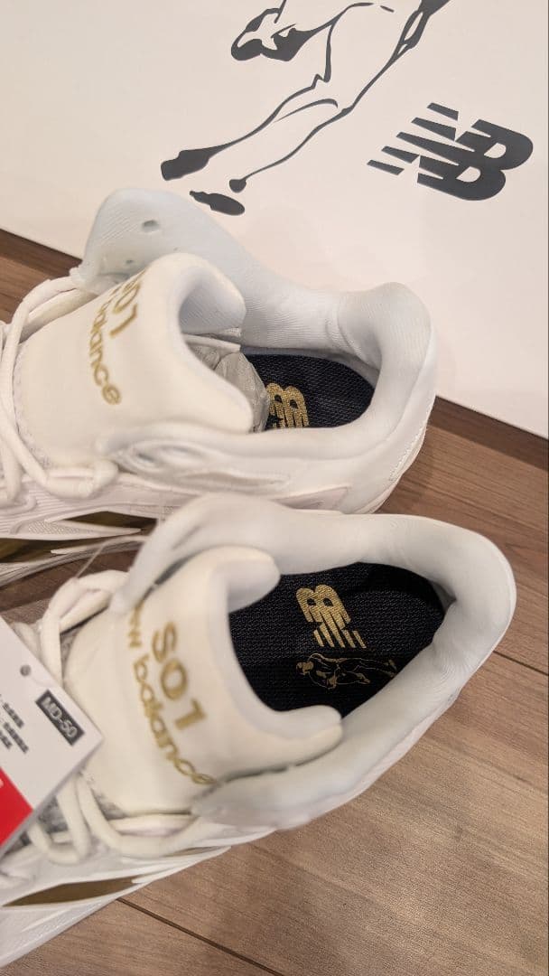 new balance ホワイト/ゴールド スパイク　大谷翔平