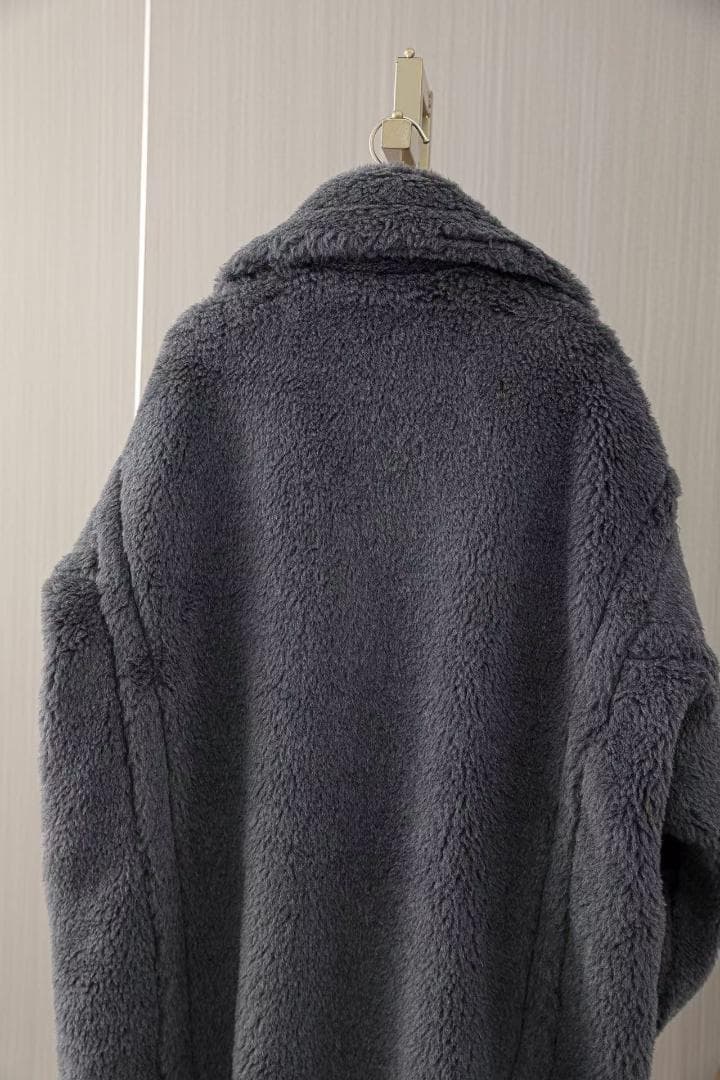 Max Maraテディベア コートグレー ファー ロングコート
