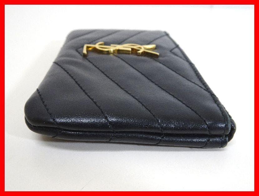 SAINT LAURENT　キーケース　モノグラム　ブラック　中古　Mイ-425