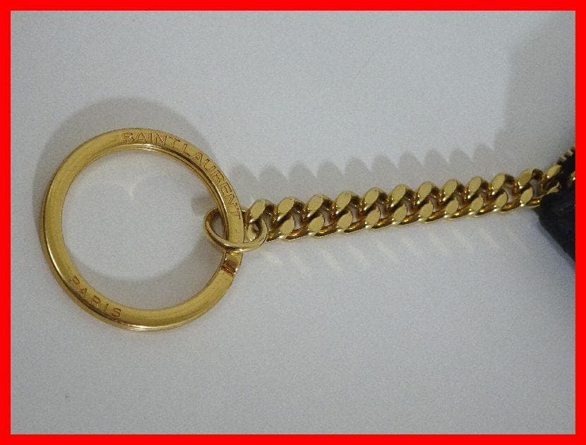 SAINT LAURENT　キーケース　モノグラム　ブラック　中古　Mイ-425