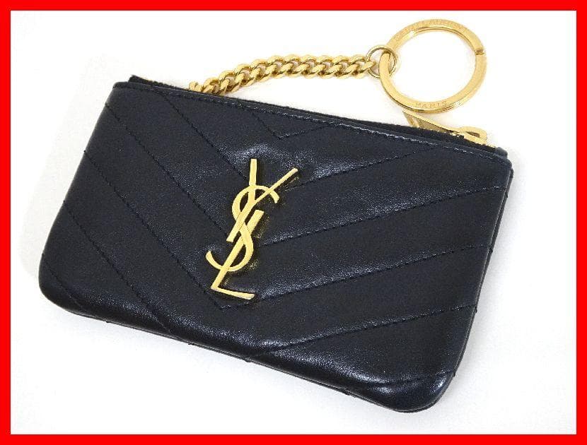 SAINT LAURENT　キーケース　モノグラム　ブラック　中古　Mイ-425