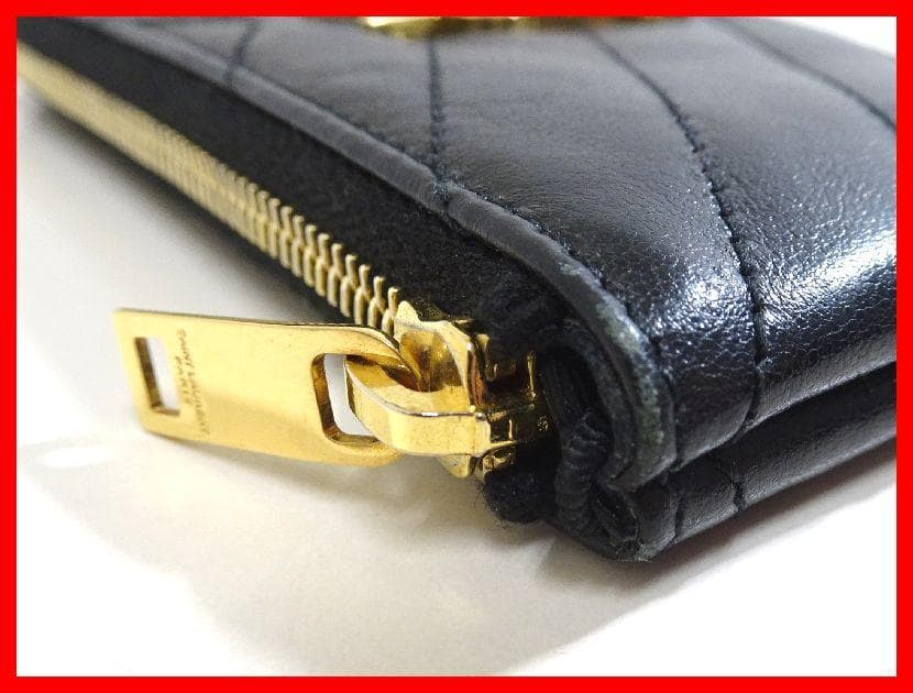 SAINT LAURENT　キーケース　モノグラム　ブラック　中古　Mイ-425