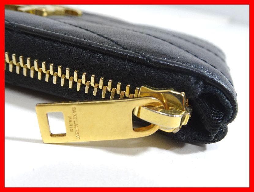SAINT LAURENT　キーケース　モノグラム　ブラック　中古　Mイ-425