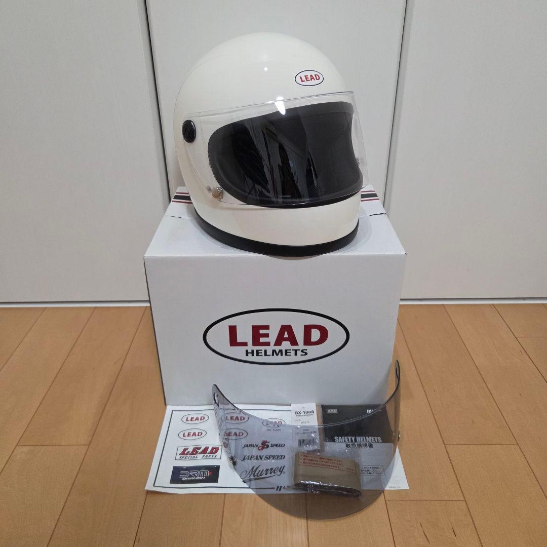 LEAD RX-100R リード工業 フルフェイス ヘルメット ホワイト