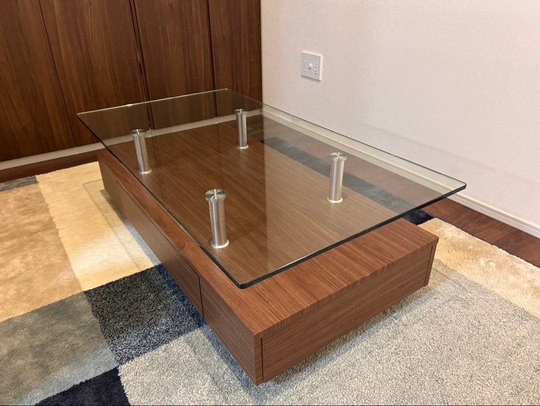 ＊最終値下げ中!!!≪送料込み≫ニトリ　ガラステーブル　センターテーブル