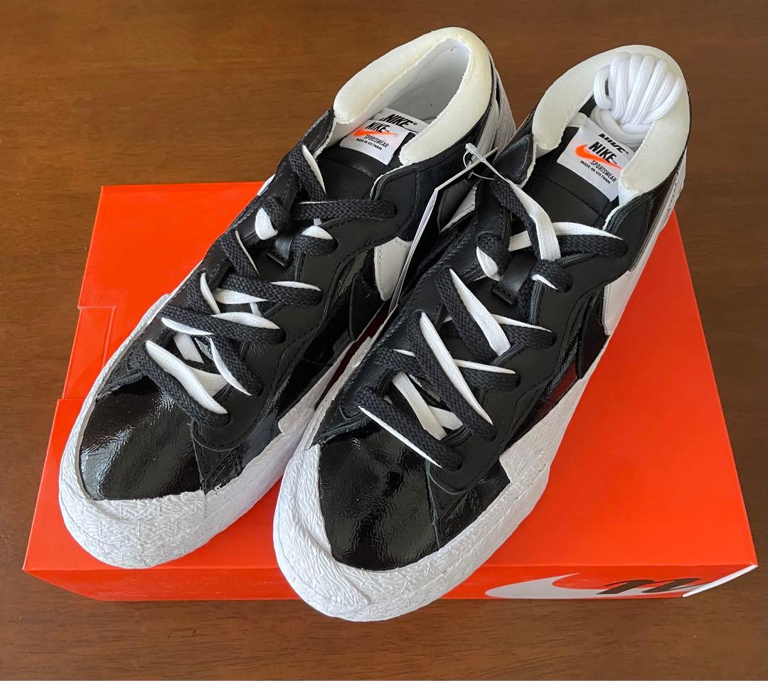 SACAI × NIKE BLAZER LOW BLACK/WHITE 28cm