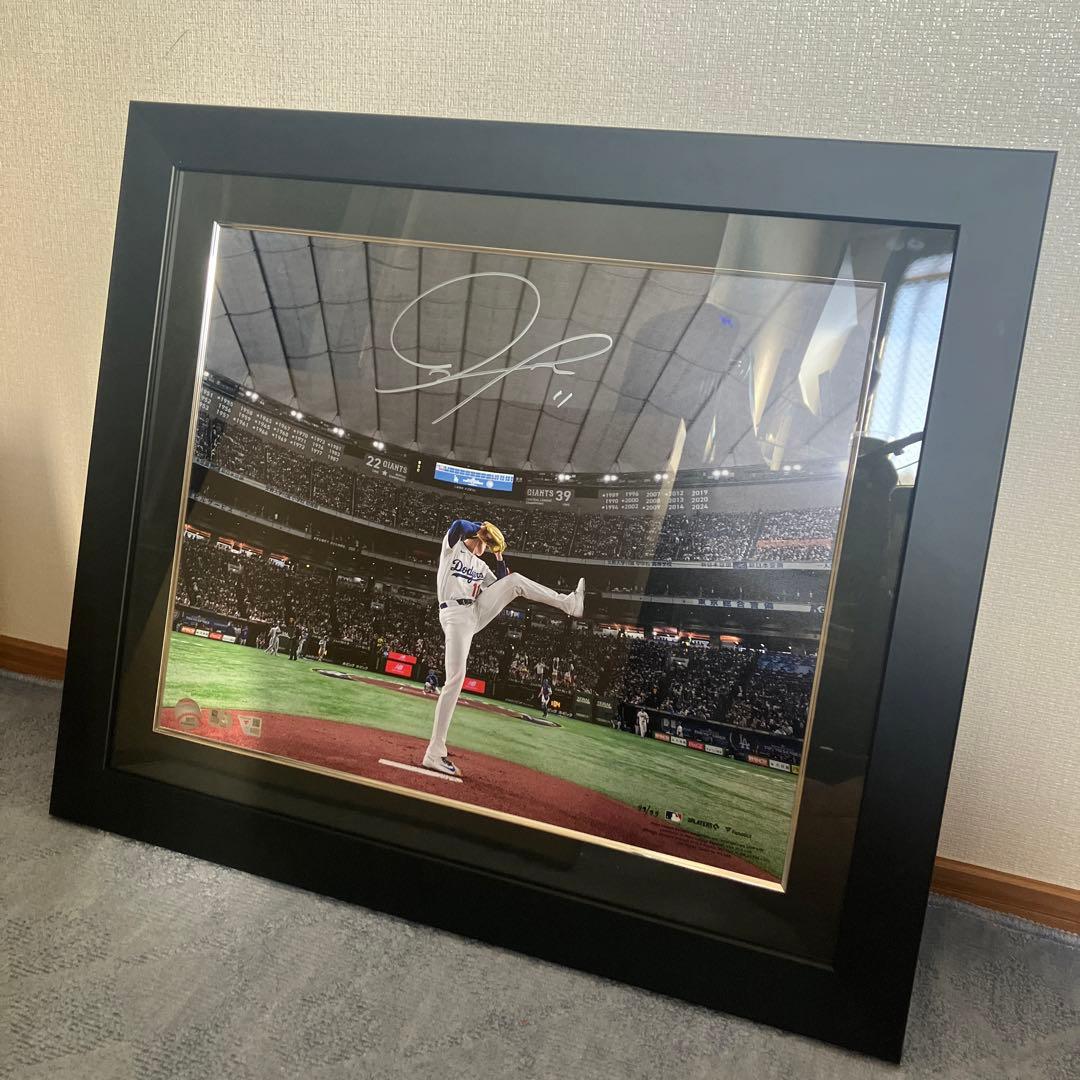 佐々木朗希 直筆サイン FANATICS 約40cm✖️50cm(特大フォト)