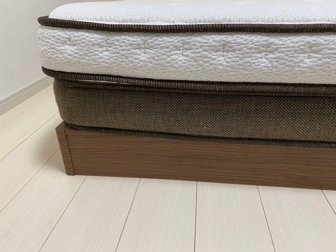 【埼玉/引取可】状態良好 ニトリ ダブルベッドフレーム+Nスリープマットレス