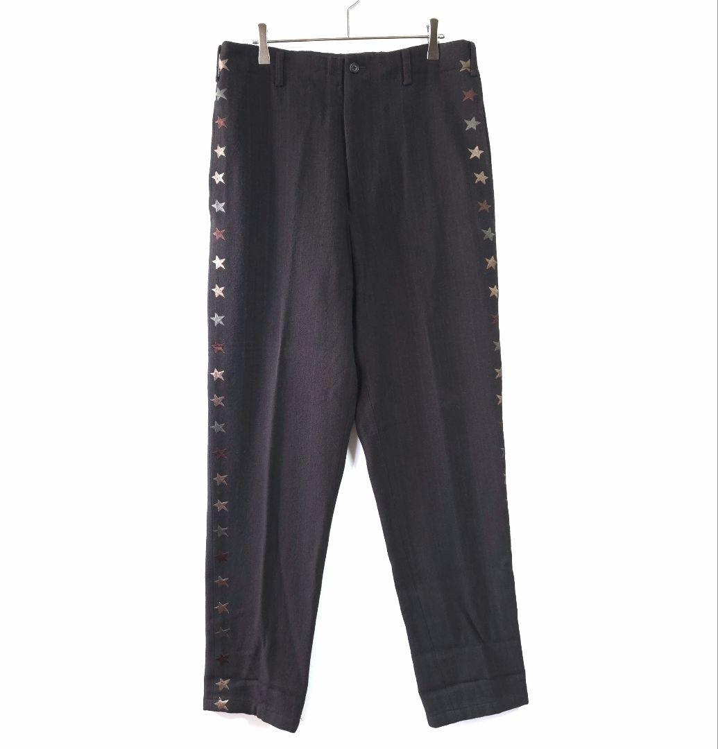 95ss Yohji Yamamoto PourHomme スター刺繍スラックス