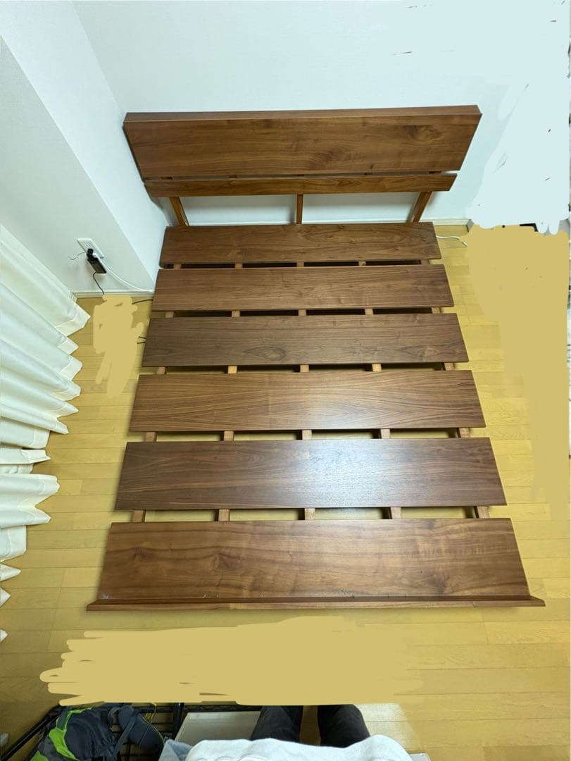 さ*ら様 値下げ　ダブル/クイーンベッドフレーム(フレイ)