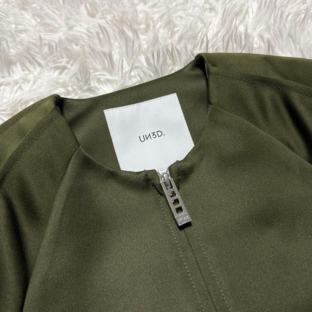 美品☆ UN3D.　アウトシームショートブルゾン カーキ