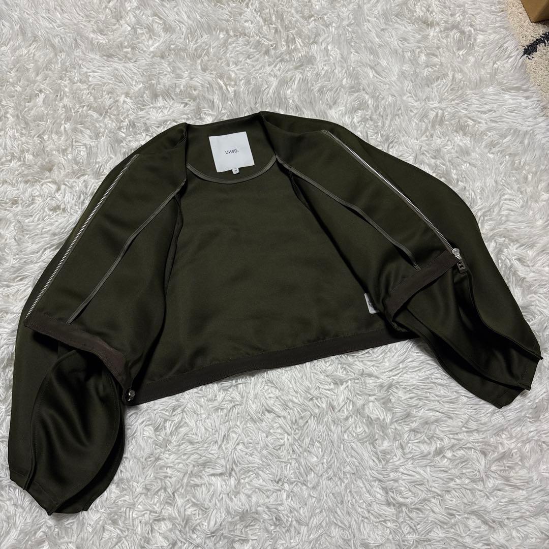 美品☆ UN3D.　アウトシームショートブルゾン カーキ