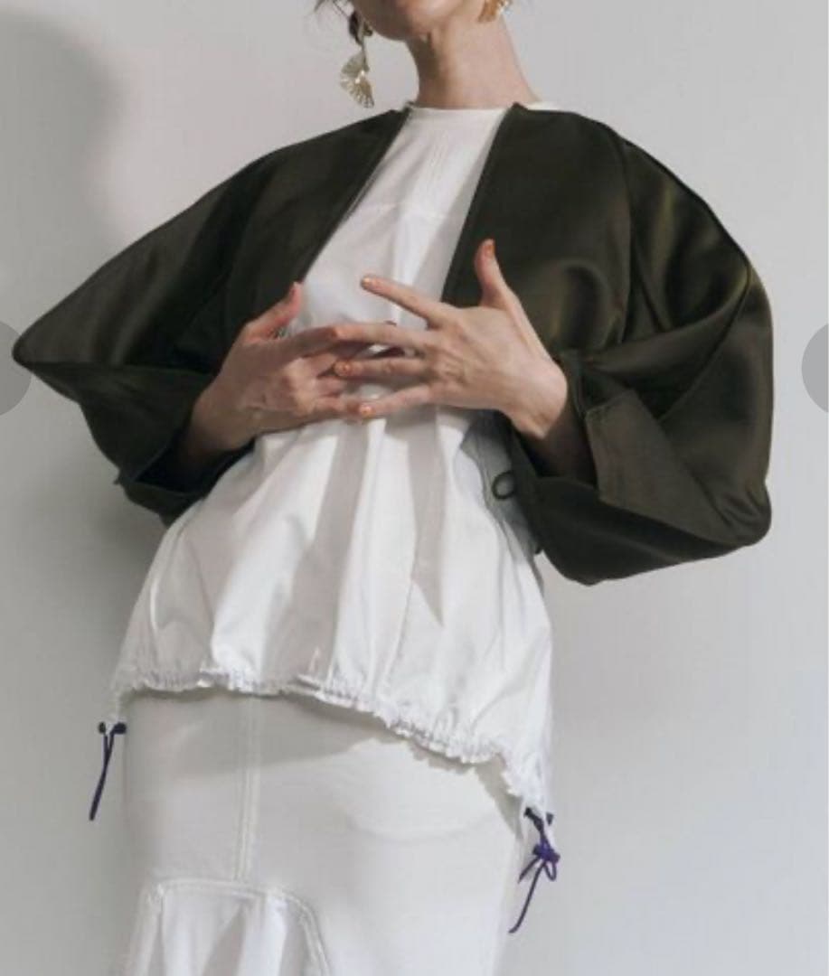 美品☆ UN3D.　アウトシームショートブルゾン カーキ