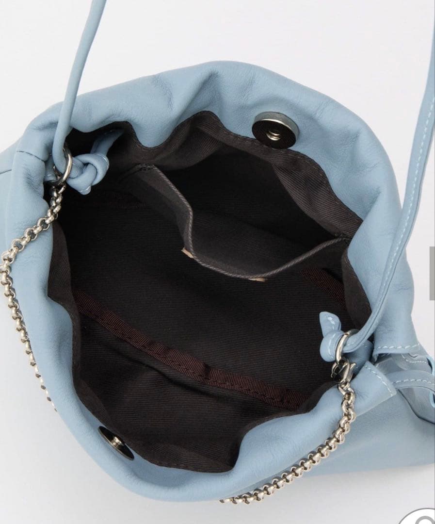 russet レザー巾着4WAY ミニショルダーバッグ