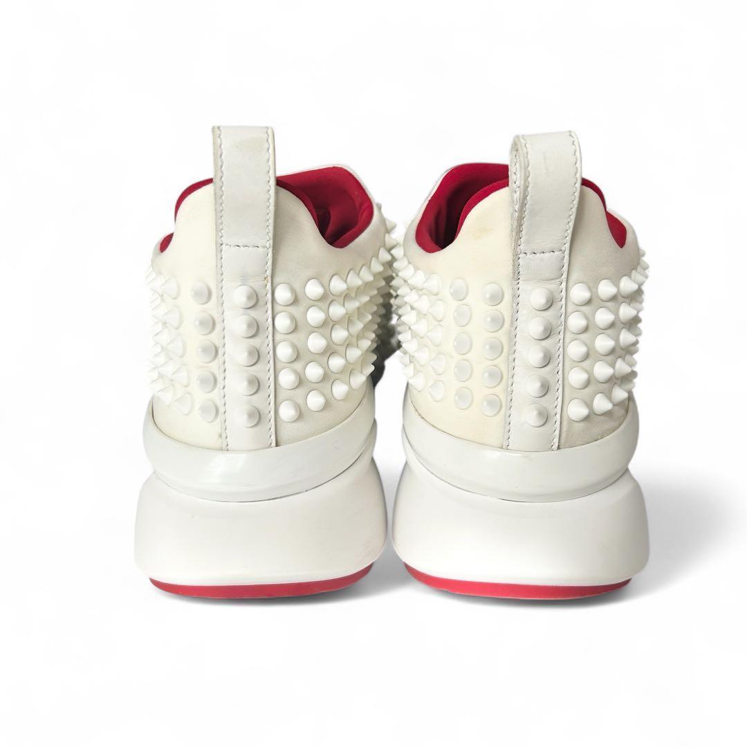 【特価❤︎美品】クリスチャンルブタン 厚底　スパイクスタッズ スニーカー37 白