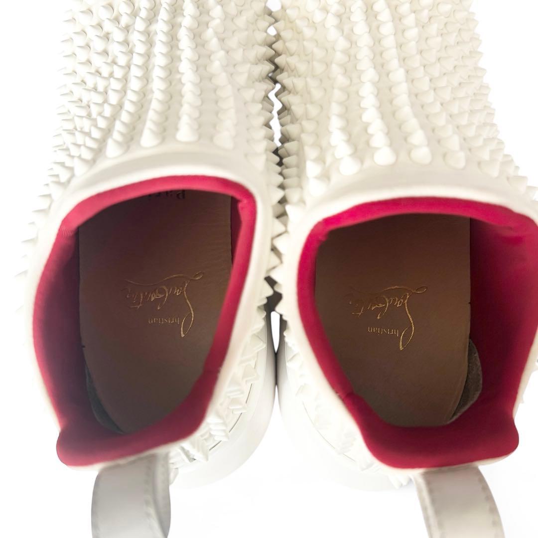 【特価❤︎美品】クリスチャンルブタン 厚底　スパイクスタッズ スニーカー37 白