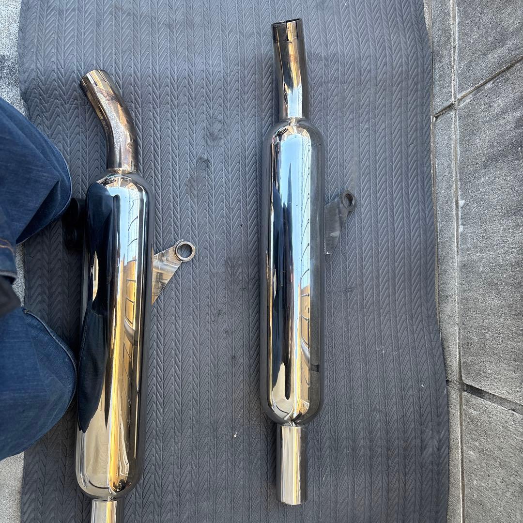 シーシーバーセット売り　トライアンフ　空冷ボンネビル　大和ステンレス　小音量