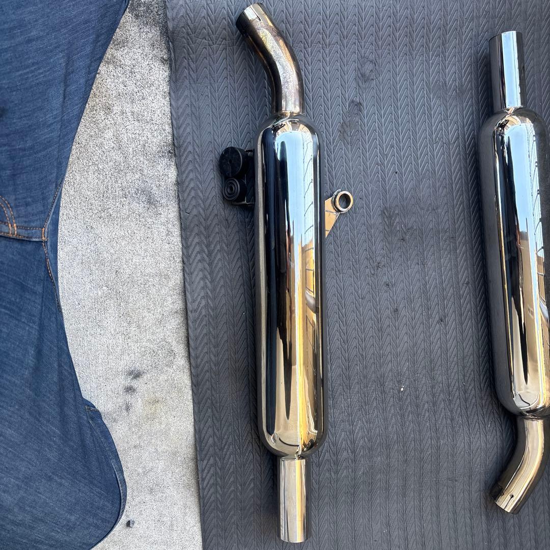 シーシーバーセット売り　トライアンフ　空冷ボンネビル　大和ステンレス　小音量