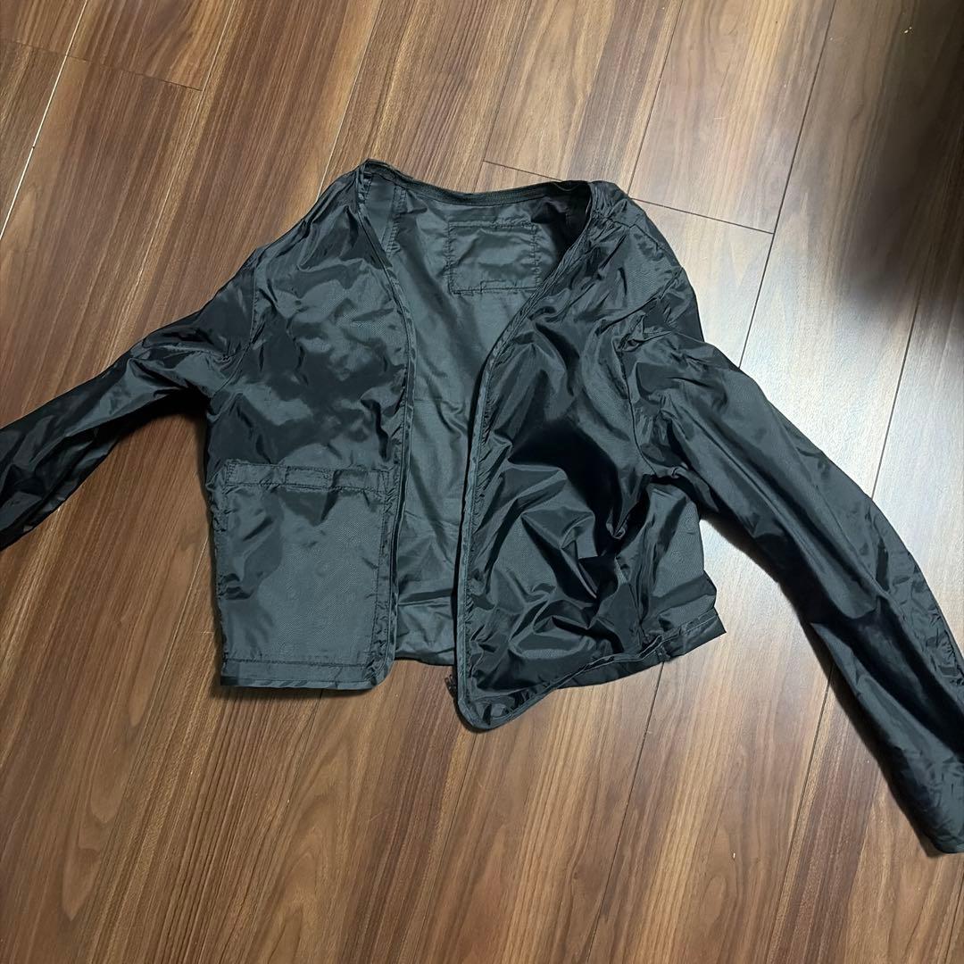 3L HYOD メッシュフード付きレザージャケット