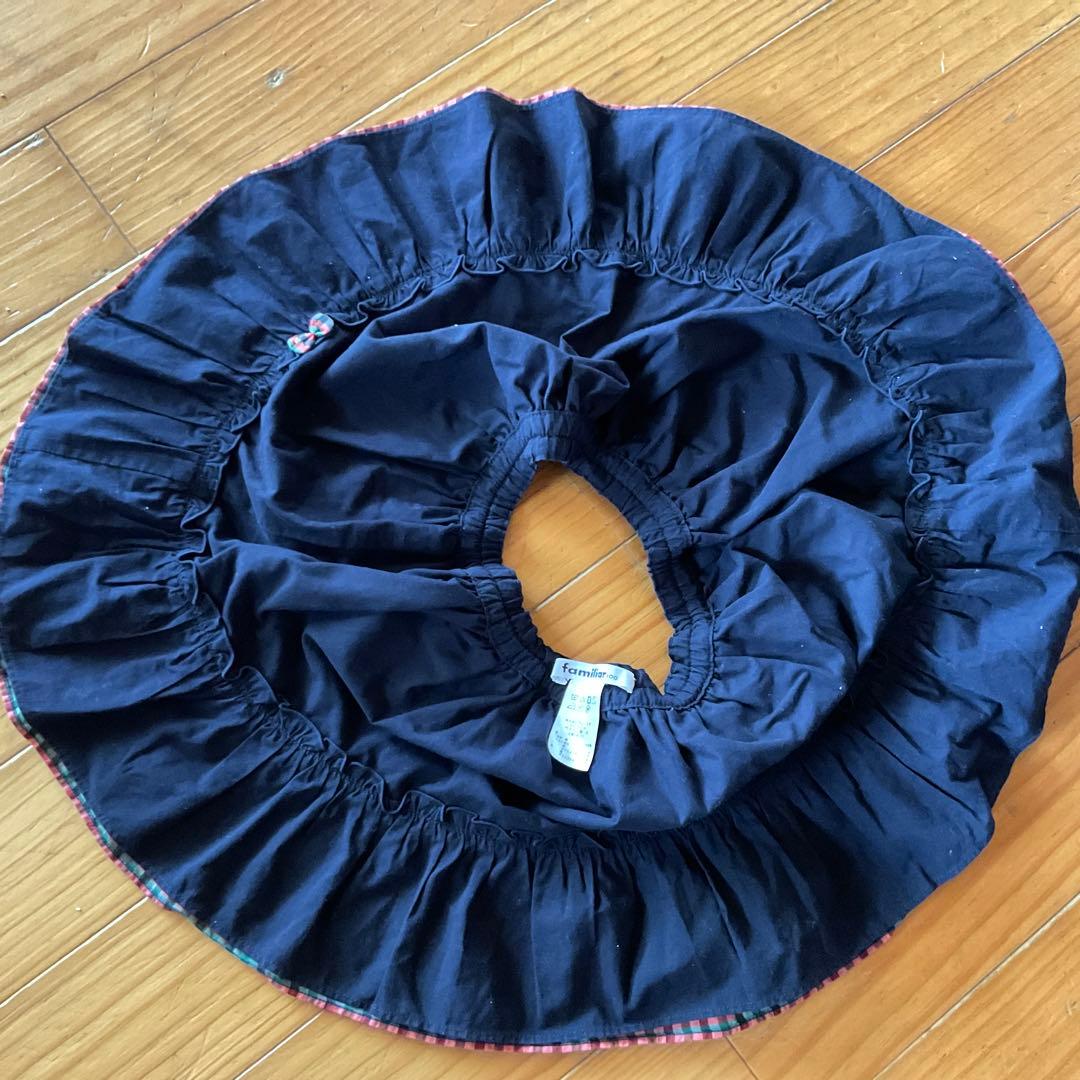 【美品】familiar リバーシブル　フリルスカート サイズ表記100cm