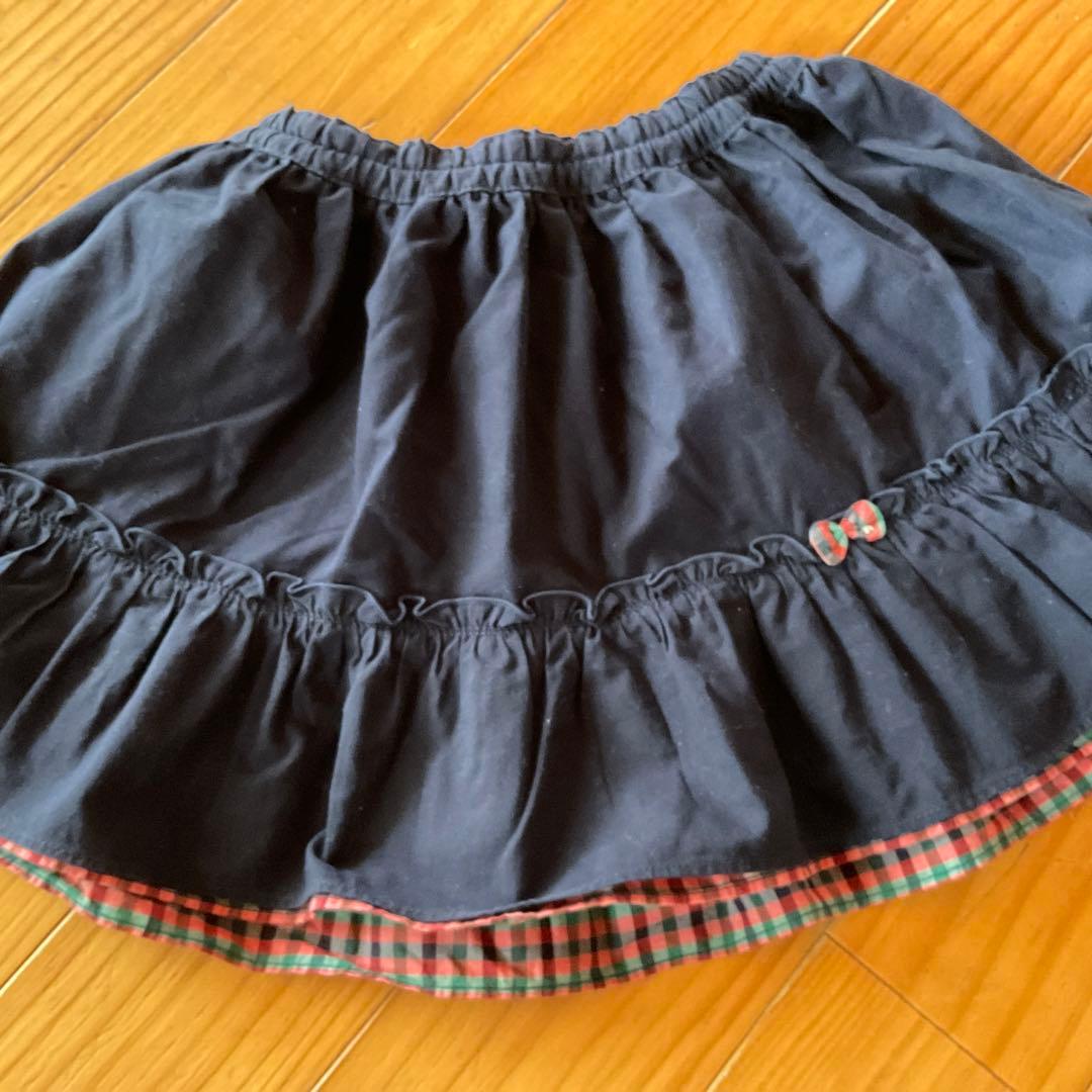 【美品】familiar リバーシブル　フリルスカート サイズ表記100cm
