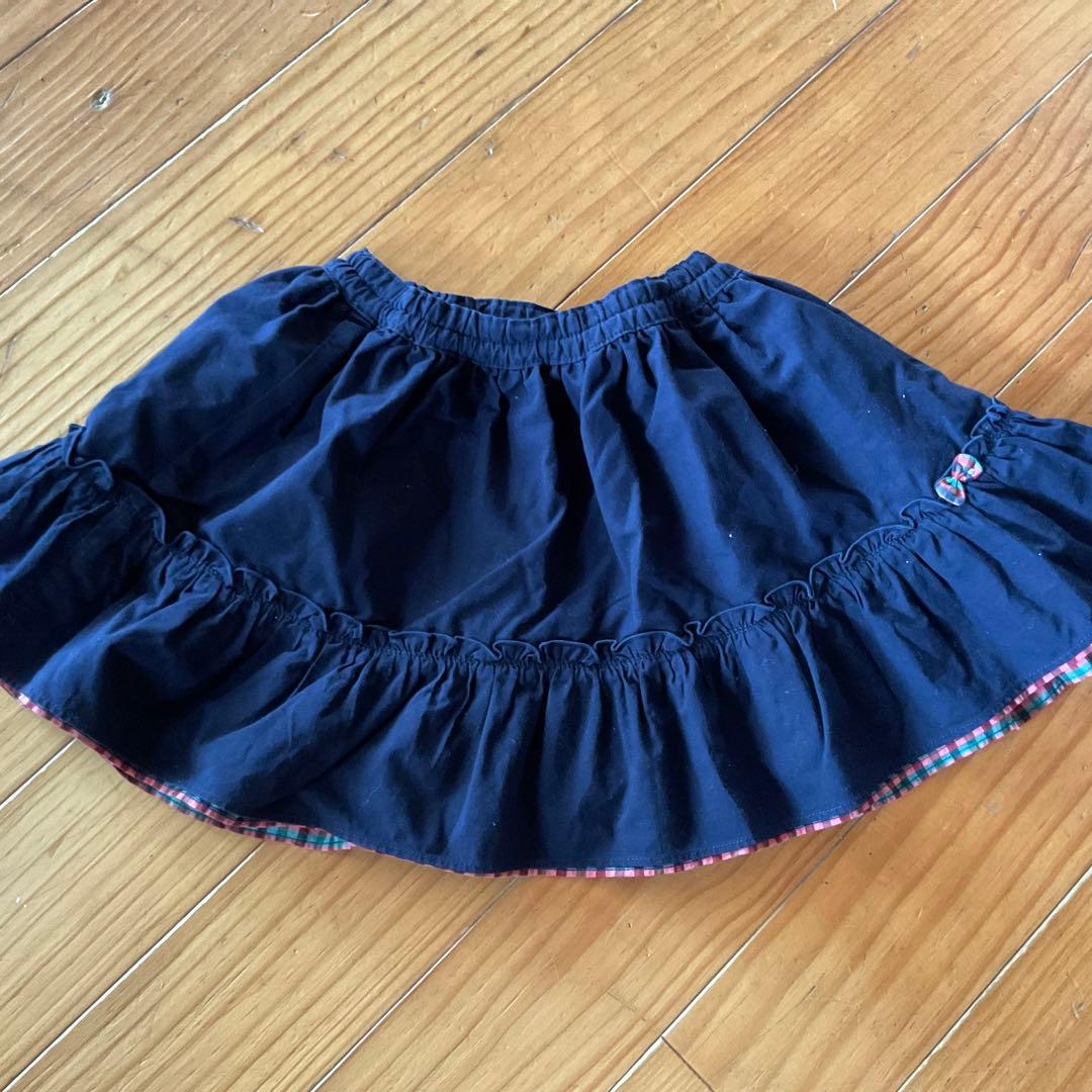 【美品】familiar リバーシブル　フリルスカート サイズ表記100cm