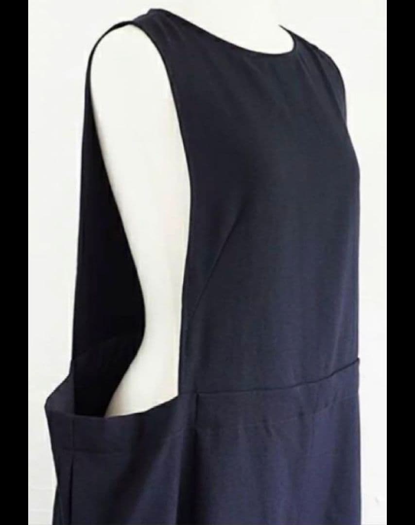 mizuiro ind ボートネックサロペット　ブラック