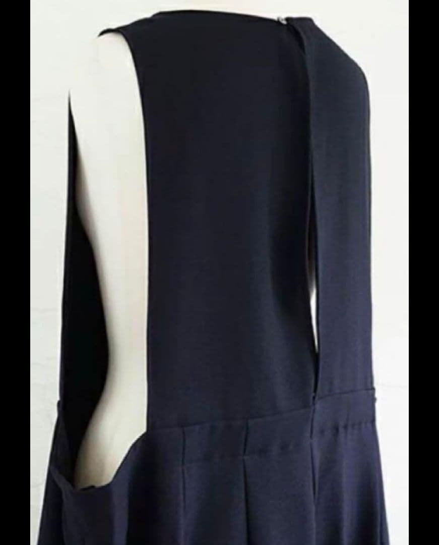 mizuiro ind ボートネックサロペット　ブラック