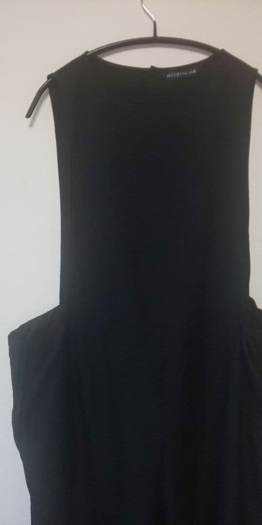 mizuiro ind ボートネックサロペット　ブラック