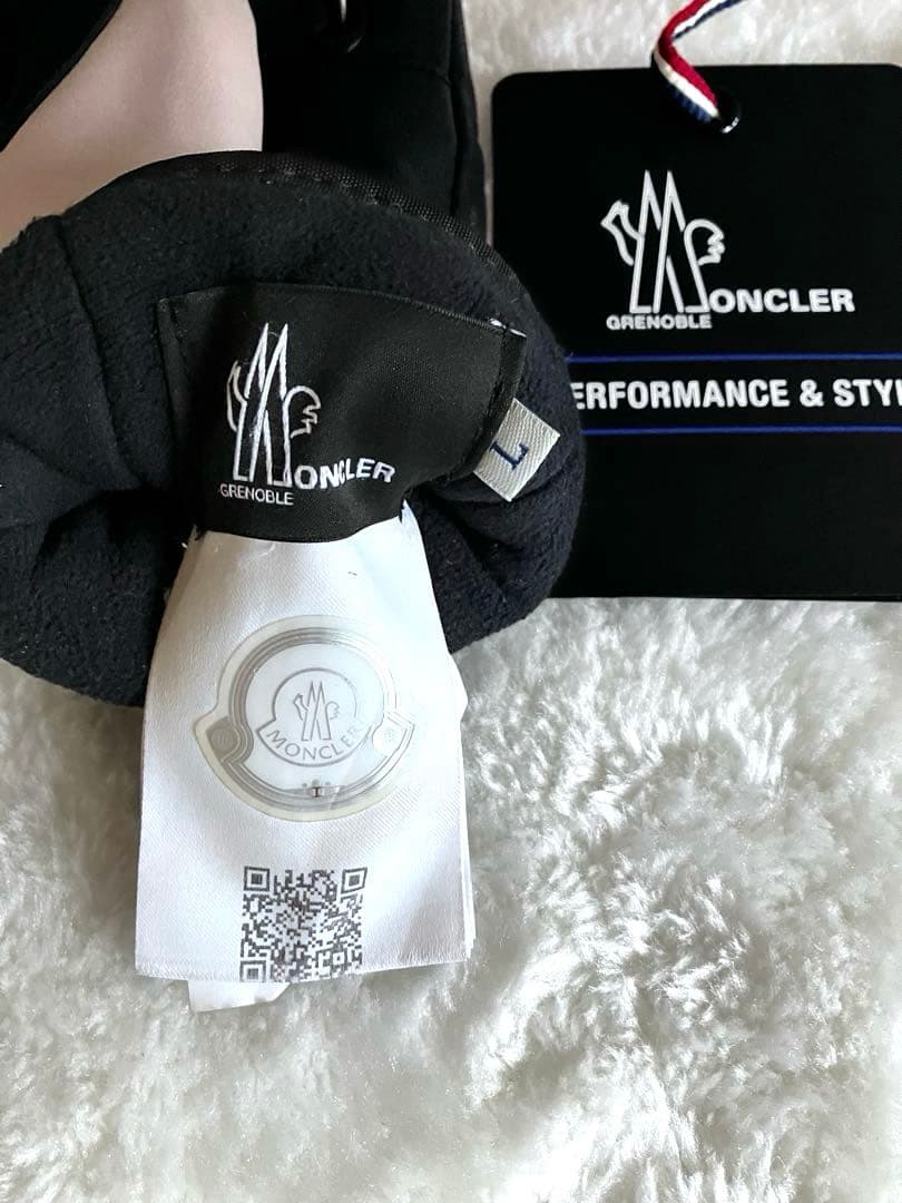 MONCLER グローブ ベージュ/ブラックキッズ用Ｌ