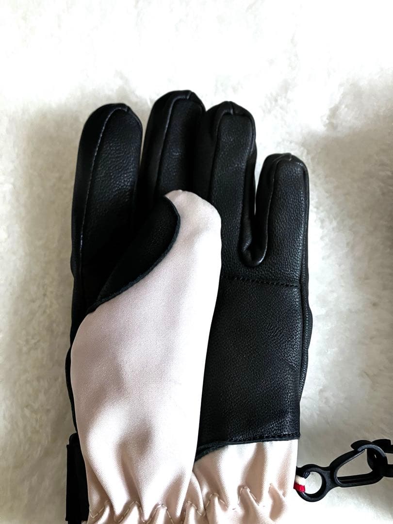 MONCLER グローブ ベージュ/ブラックキッズ用Ｌ