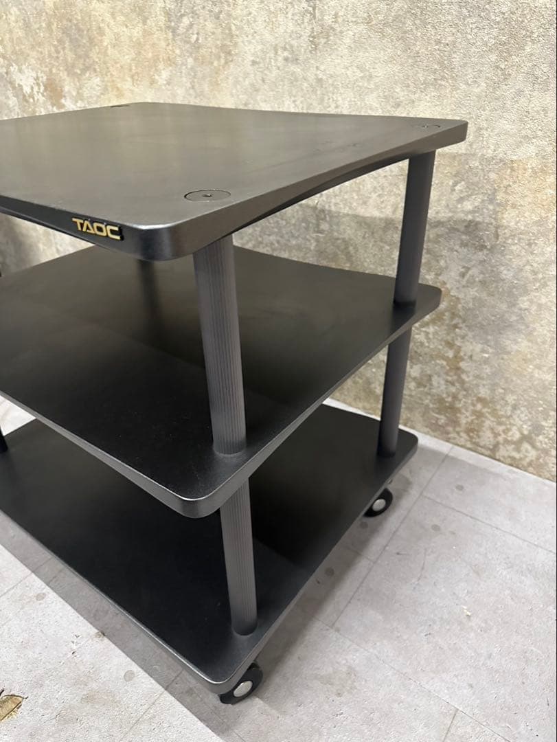 TAOC 3段 オーディオラック キャスター付 防振 設置台