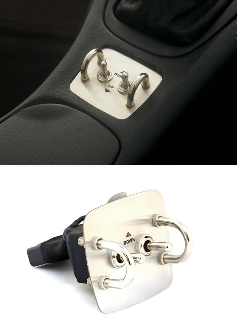 ロードスター NB 後期 ステンレスヘアライン パワーウインドウスイッチ