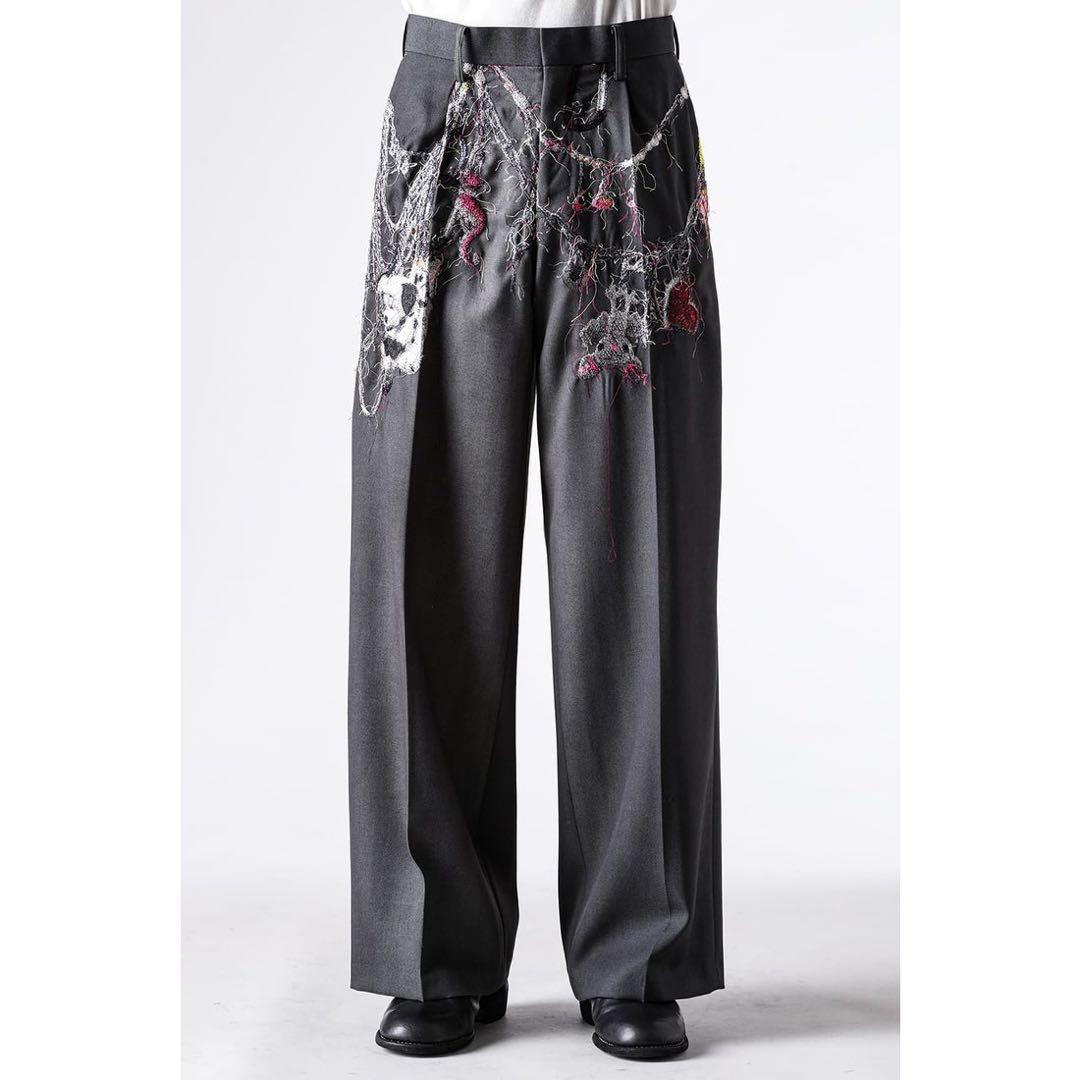 パンツ doublet EMBROIDERD CHAIN TROUSERS