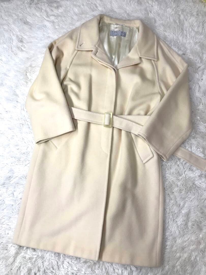 【値下げ対応可能‼️】Max Mara ステンカラーコート ベルト付き Lサイズ