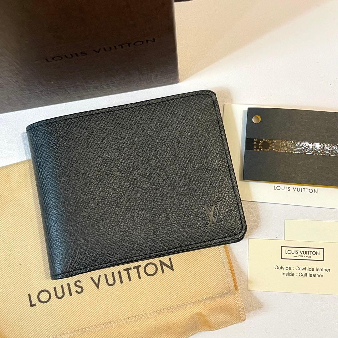 新品未使用✨ルイヴィトン 二つ折り財布 タイガ レザー ミルティプル ブラック