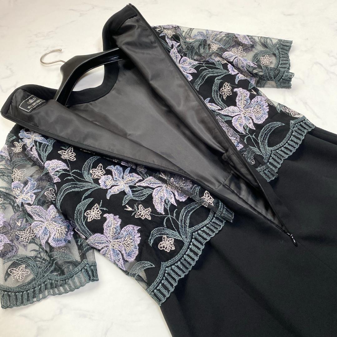 美品✨グレースコンチネンタル フラワー刺繍オールインワン サロペット36